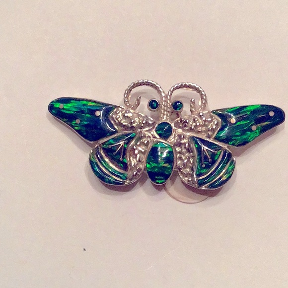 Jewelry - Sterling Silver Opal Butterfly Pin/Pendant